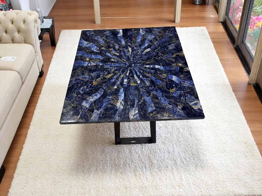 Elegant Sodalite Square Table for Any Home Space